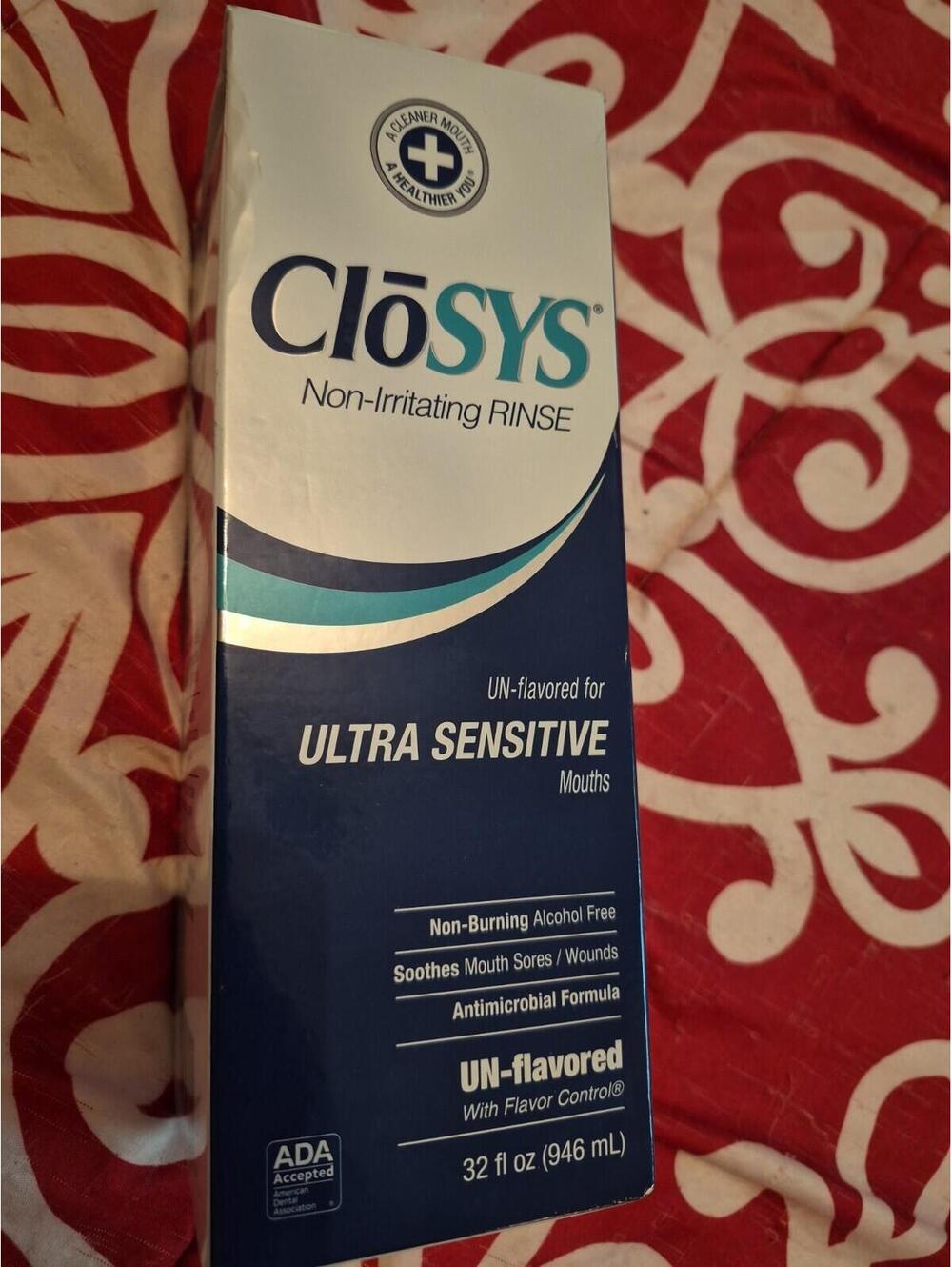 CloSYS Ultra Sensitive Mouthwash 32Oz Unflavored  W/flavorControl Expired Sealed